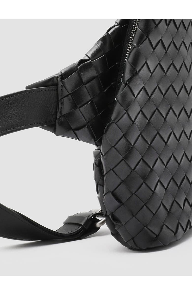 Officine Creative Armor 05 Woven Clutch, Alternate, color, Black
