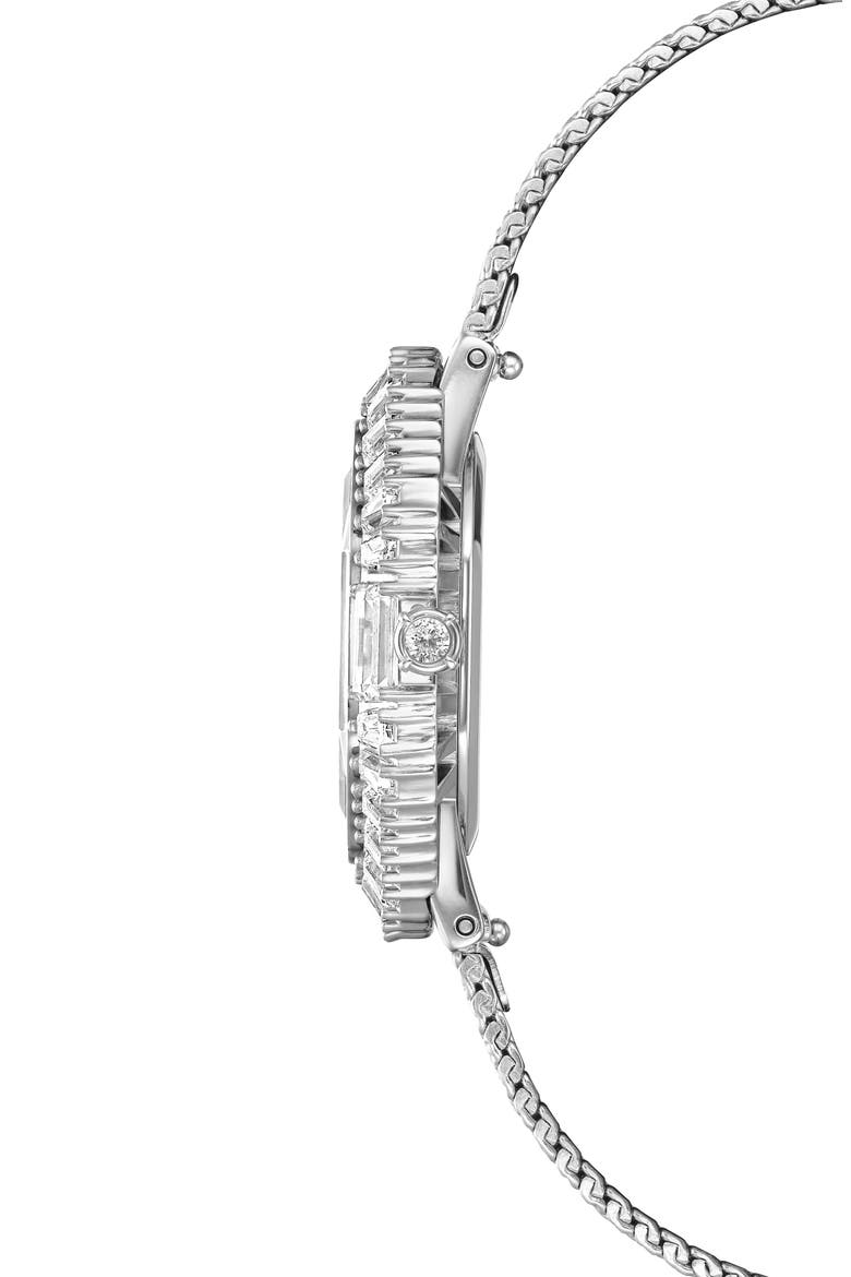 Matrix Octagon Mesh Strap Watch, 30mm x 25mm, Alternate, color, SILVER