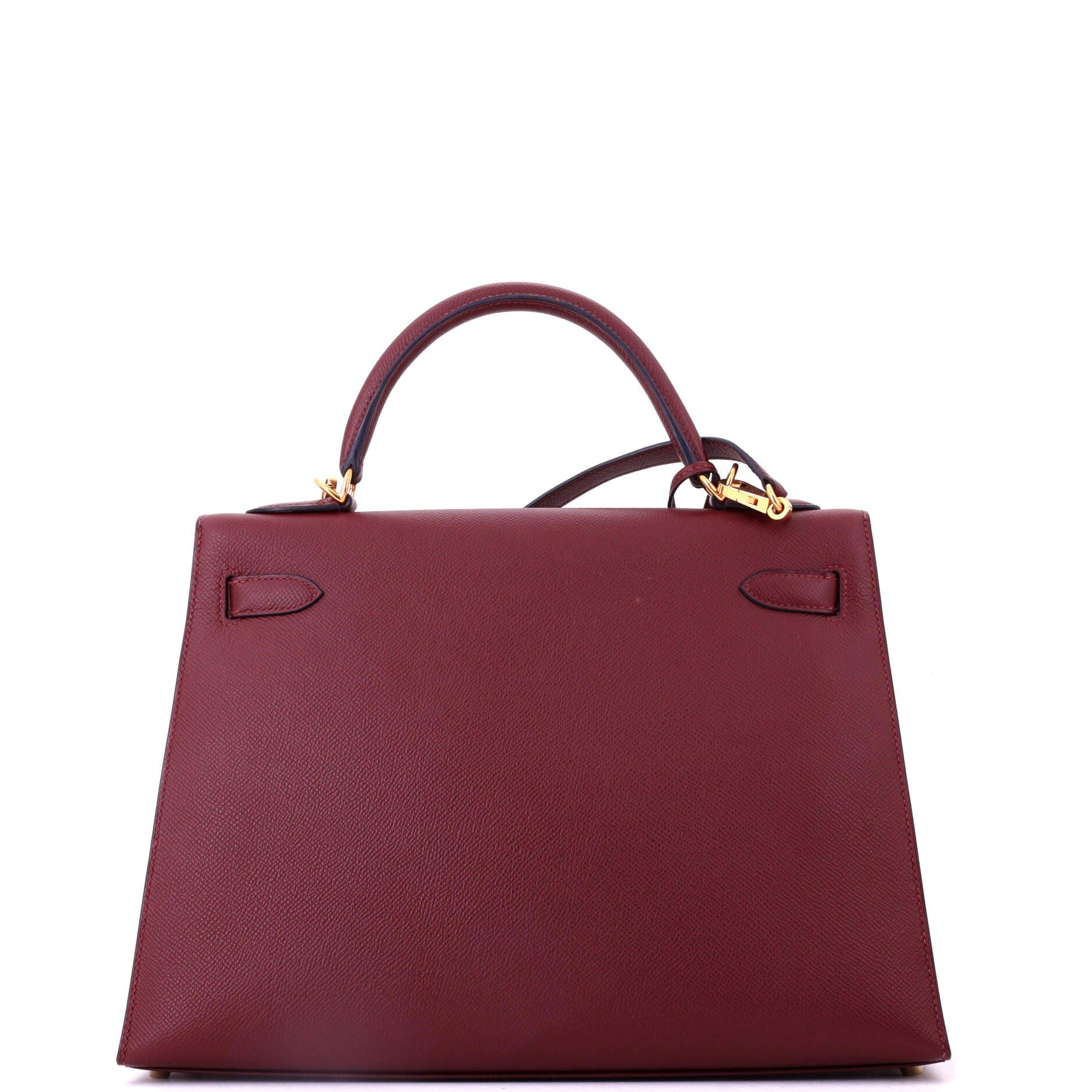 Pre-Owned Hermes Kelly Handbag Red Epsom with Gold Hardware 32, Alternate, color, Rouge H