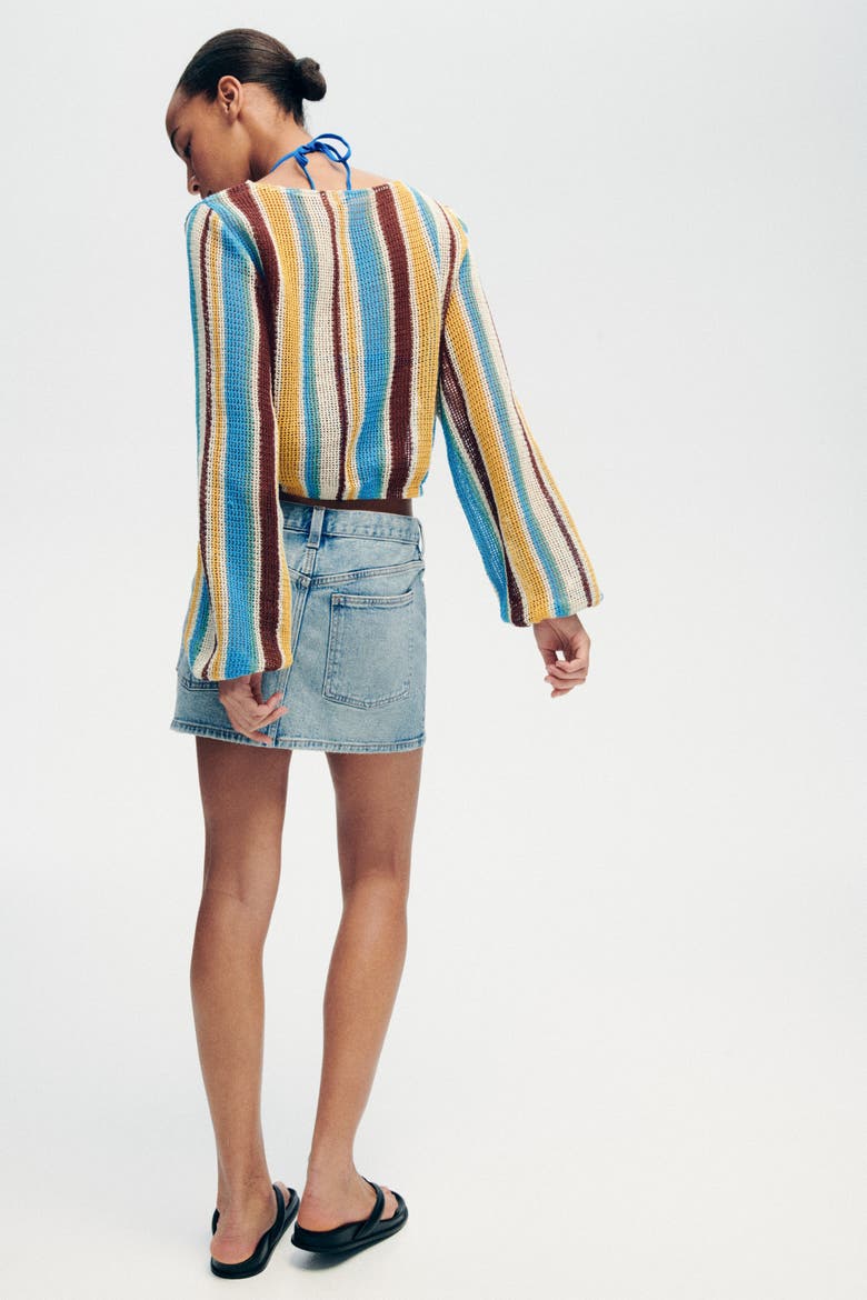 Mini Skirt, Alternate, color, Denim blue