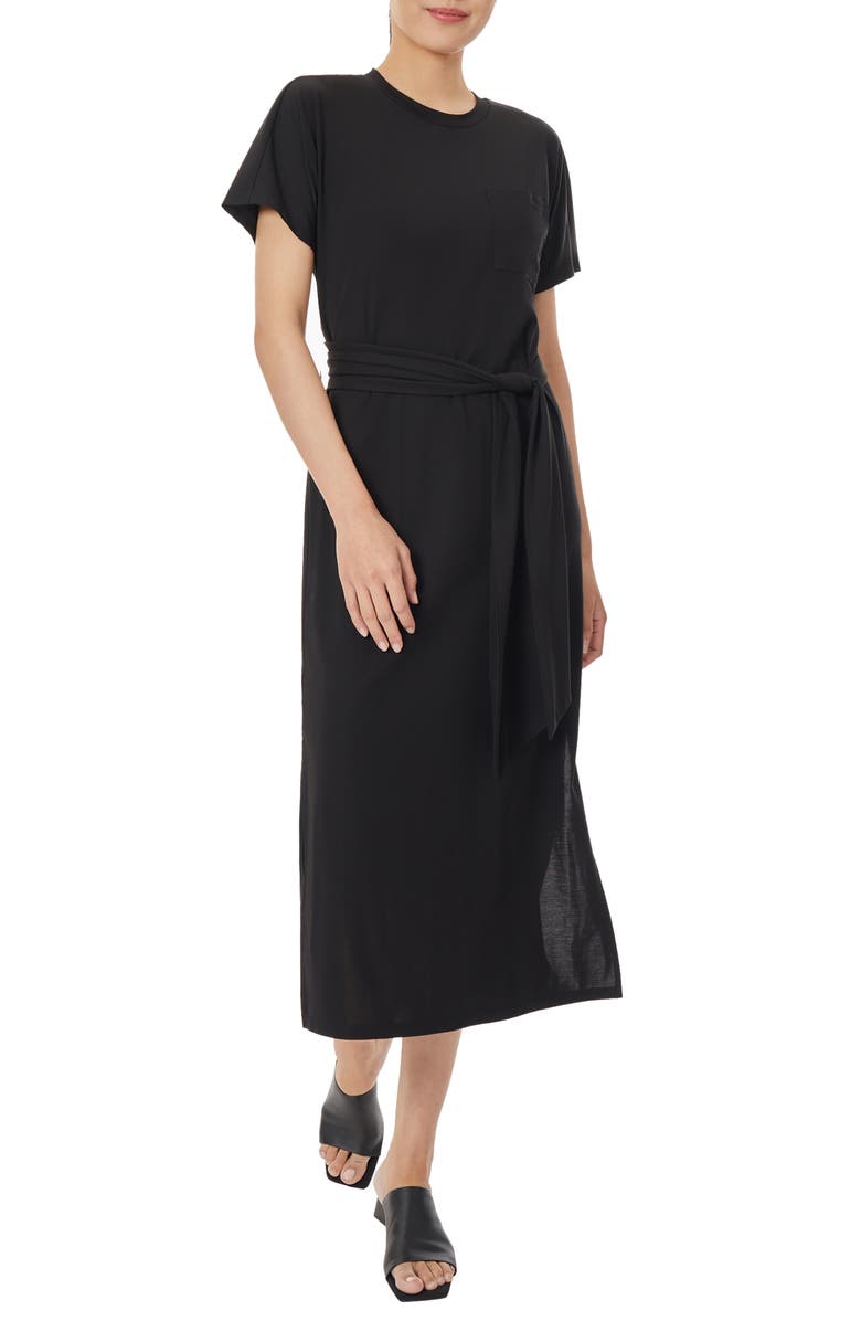 Jones New York Tie Waist Midi T-Shirt Dress, Main, color, 