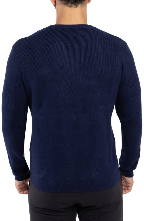 Shop Spring + Mercer Ribbed Crewneck Sweater In Navy