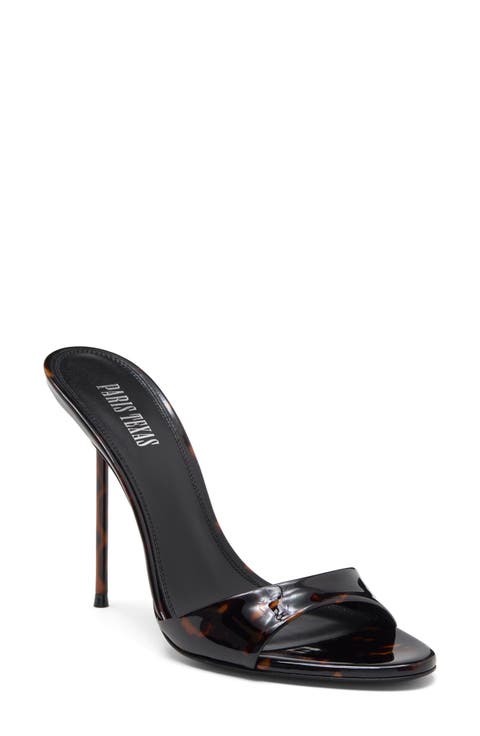 Lidia Leather Heeled Mule