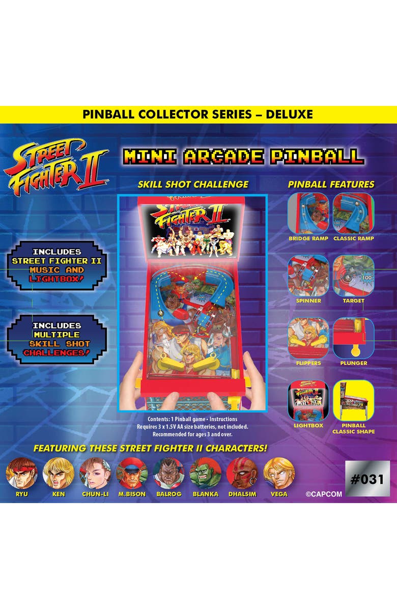 Street Fighter Mini Arcade Pinball, Collector Series, 3+, Alternate, color, Multicolored