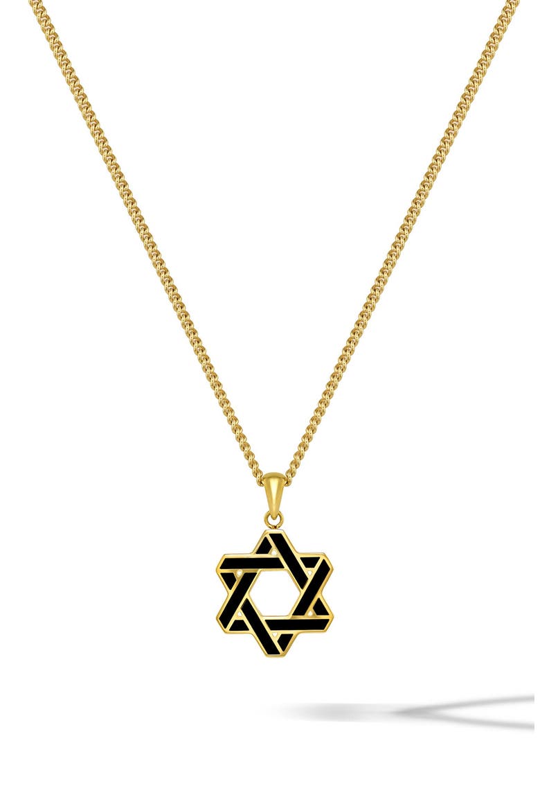 Men's Star of David Pendant Necklace, Main, color, GOLD