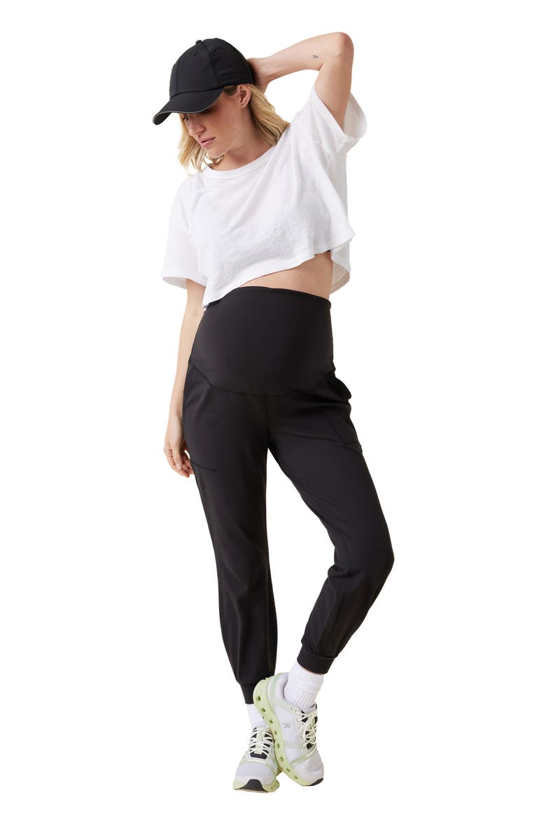The Ultimate Maternity Joggers, Alternate, color, BLACK