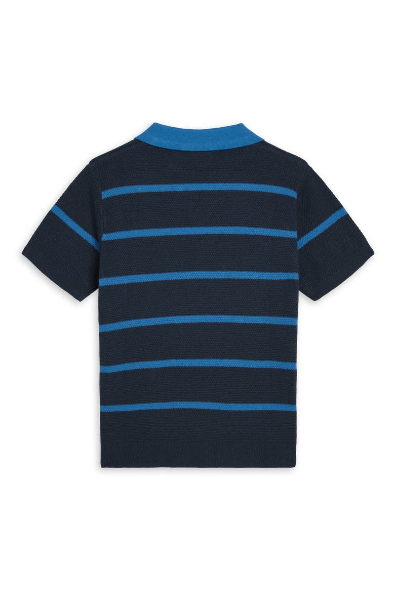 Kids' Stripe Polo, Alternate, color, DARK DENIM