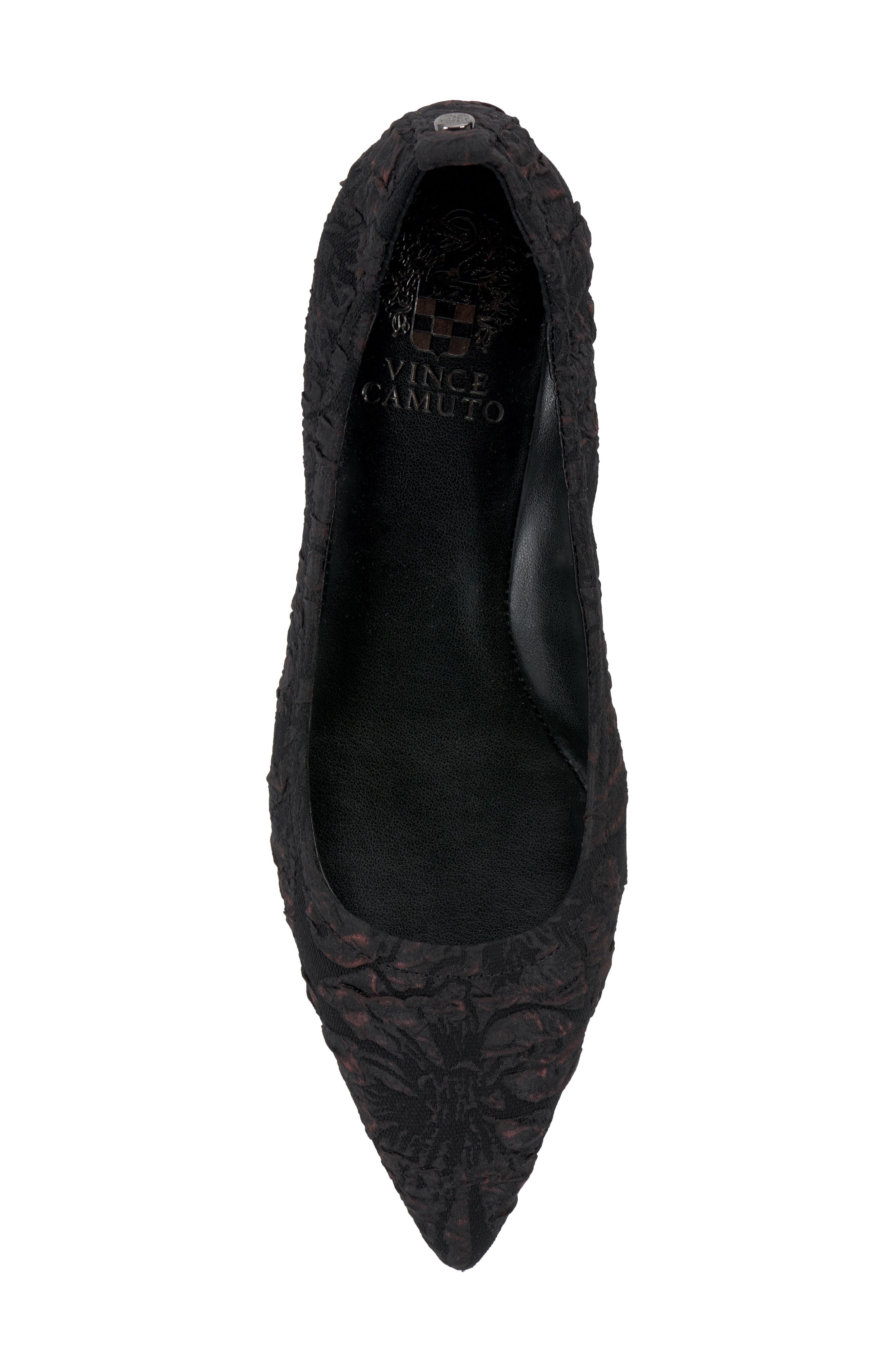 Vince Camuto Ashleah Pointed Toe Flat, Alternate, color, Posh Black