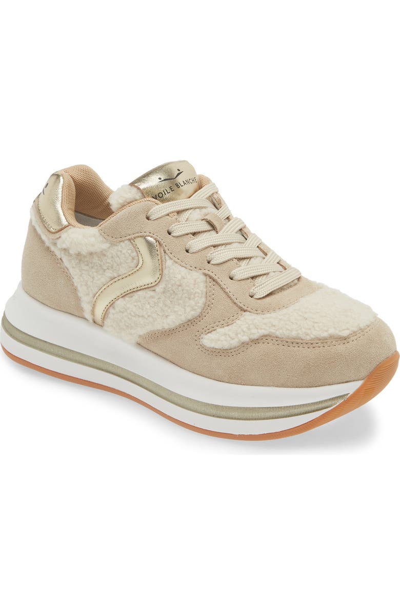 Voile Blanche Merry Curly Faux Shearling Sneaker, Main, color,
