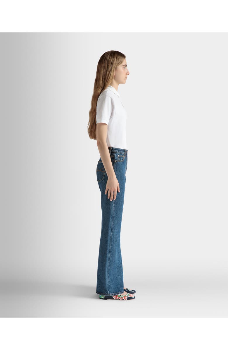 Bally Flared Denim Pants, Alternate, color, Blue