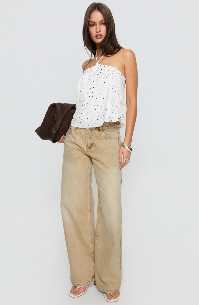 Princess Polly Serenitia Relaxed Jeans, Alternate, color, Sandy Brown Wash