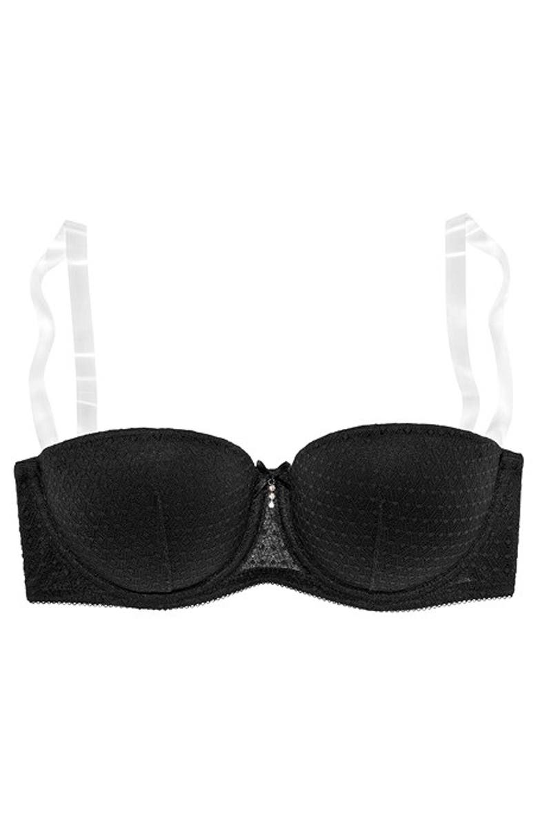 LASCANA Women's Multiway Strapless T-Shirt Bra, Alternate, color, Black