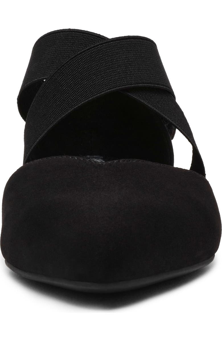 Anne Klein Oswaldo Pointed Toe Flat, Alternate, color, Black Stretch