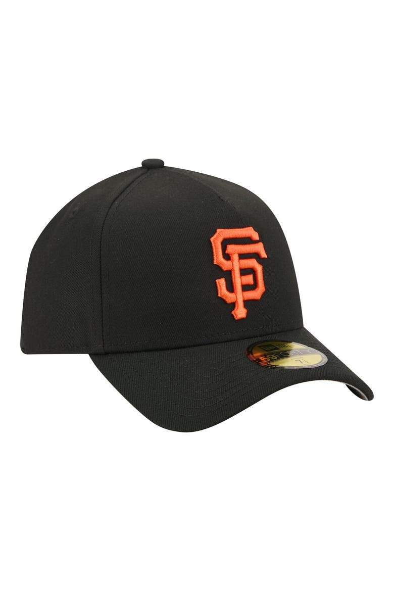 Men's New Era  Black San Francisco Giants A-Frame 59FORTY Fitted Hat, Alternate, color, Black