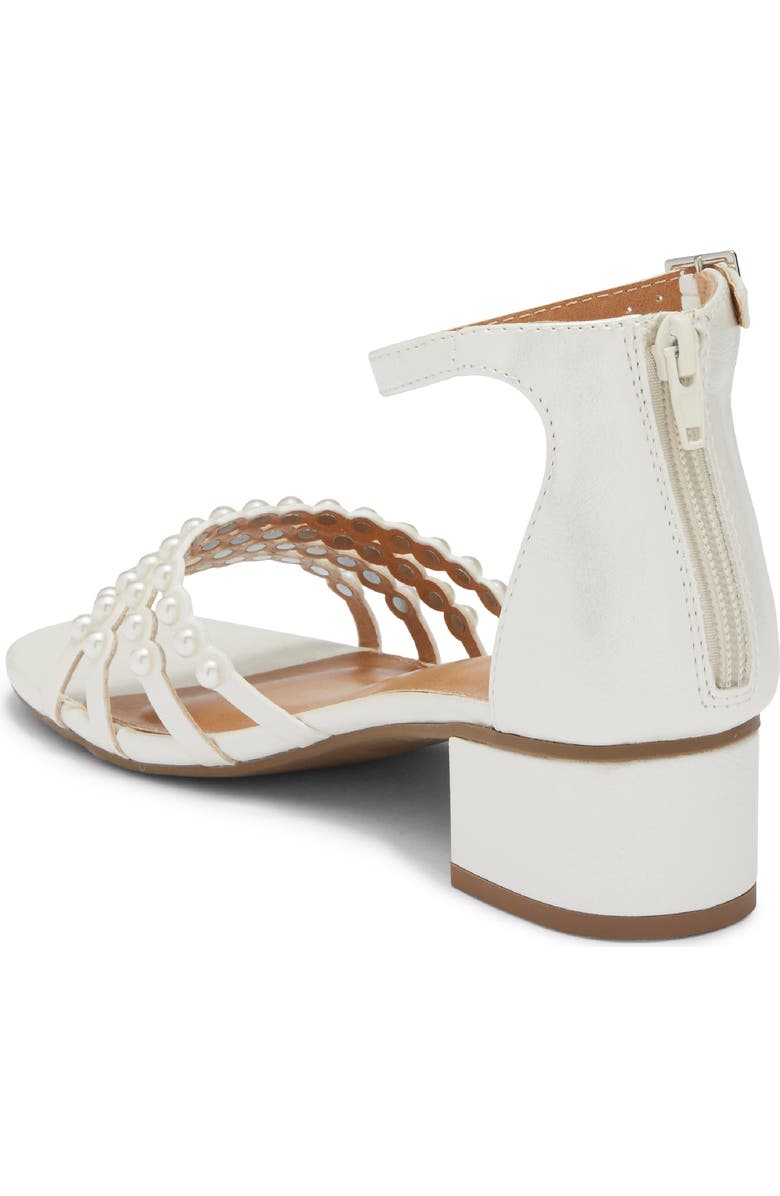 DV by Dolce Vita Kids' Gabbi Faux Pearl Sandal, Alternate, color, White