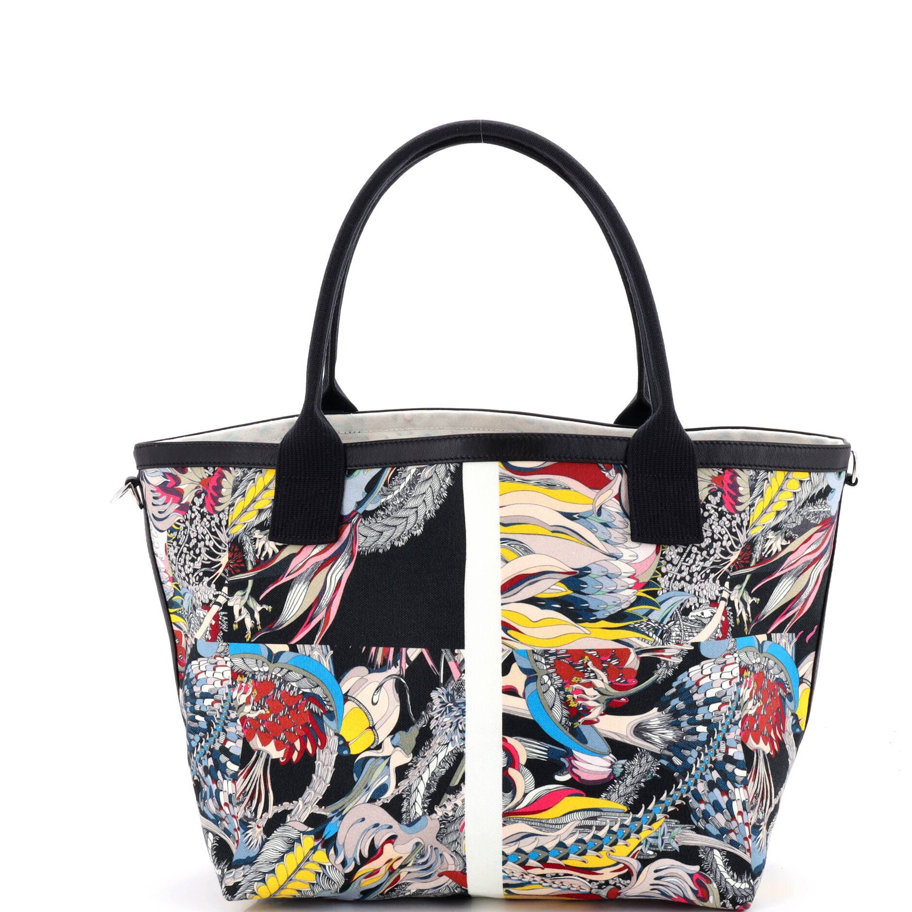 Pre-Owned Hermes Petit H So Tote Printed Canvas, Main, color, Multicolor