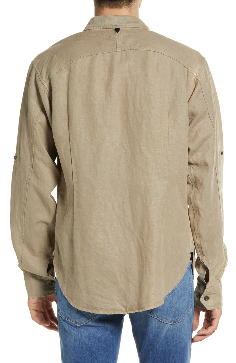 rag & bone Safari Linen Button-Up Shirt, Alternate, color, 