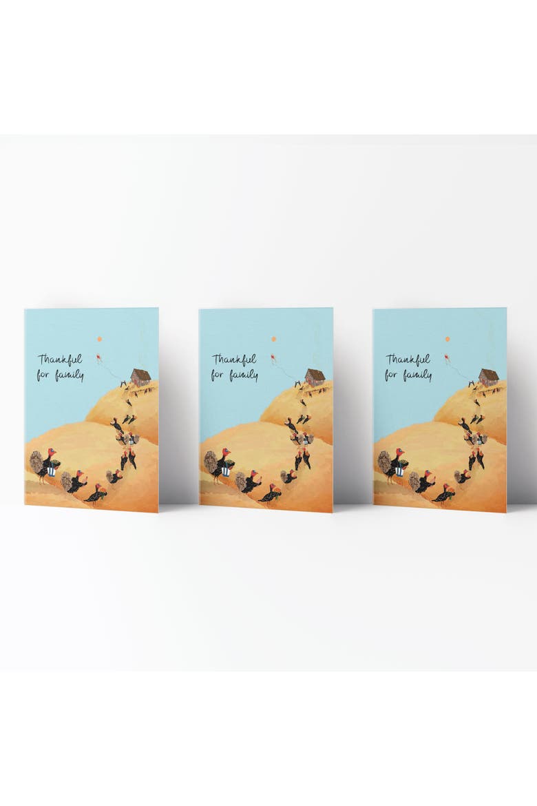 Fall/Halloween Greeting Cards "Turkey Gathering", Main, color, Multi-Pack