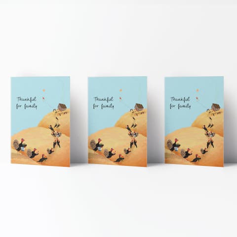 Fall/Halloween Greeting Cards "Turkey Gathering"