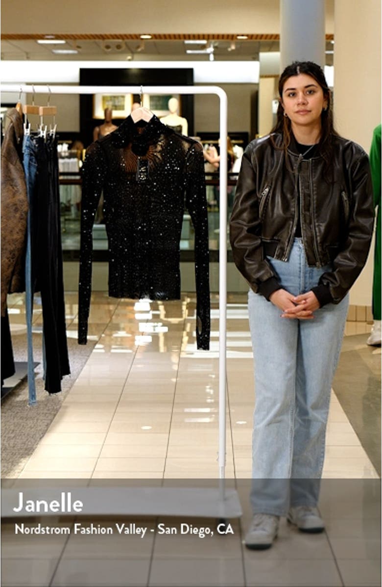 Zadie Rosette Rhinestone Turtleneck Top, sales video thumbnail