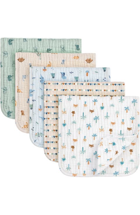5-Pack Lyra Muslin Burp Cloths