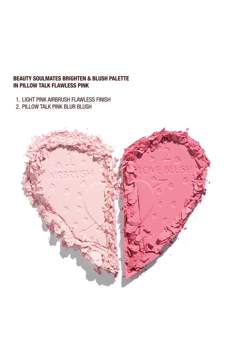 Charlotte Tilbury Pillow Talk Soulmates Airbrush Flawless Finish Brightening & Blur Blush Powder Pallete, Alternate, color, 