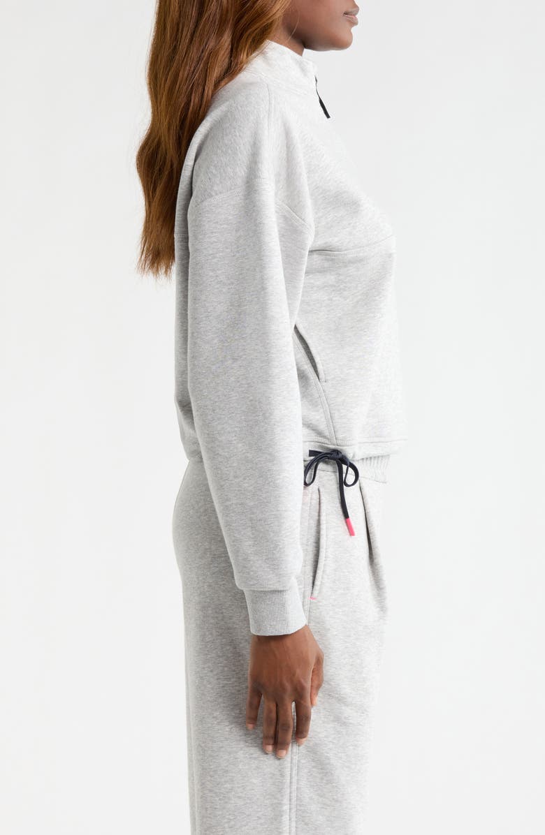 G/FORE French Terry Quarter Zip Sweatshirt, Alternate, color, Nimbus Melange