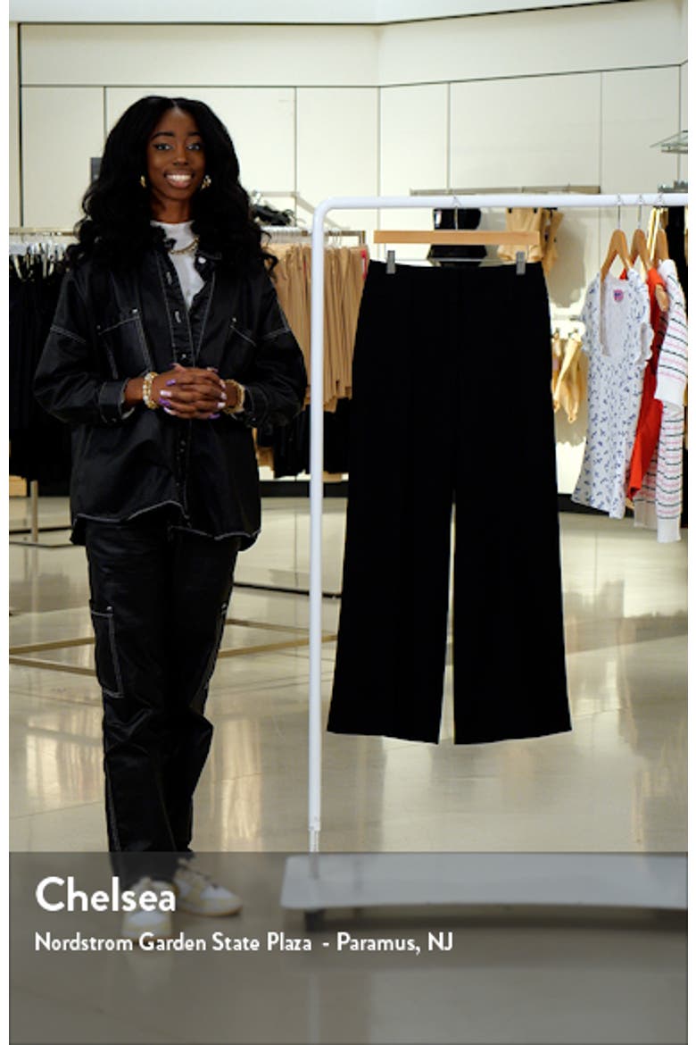 High Waist Wide Leg Twill Pants video