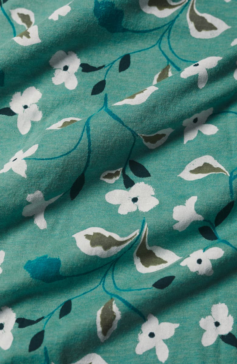 Seasalt Cornwall Embrace Floral Button-Up Shirt, Alternate, color, Chalk Flower Sage Leaf