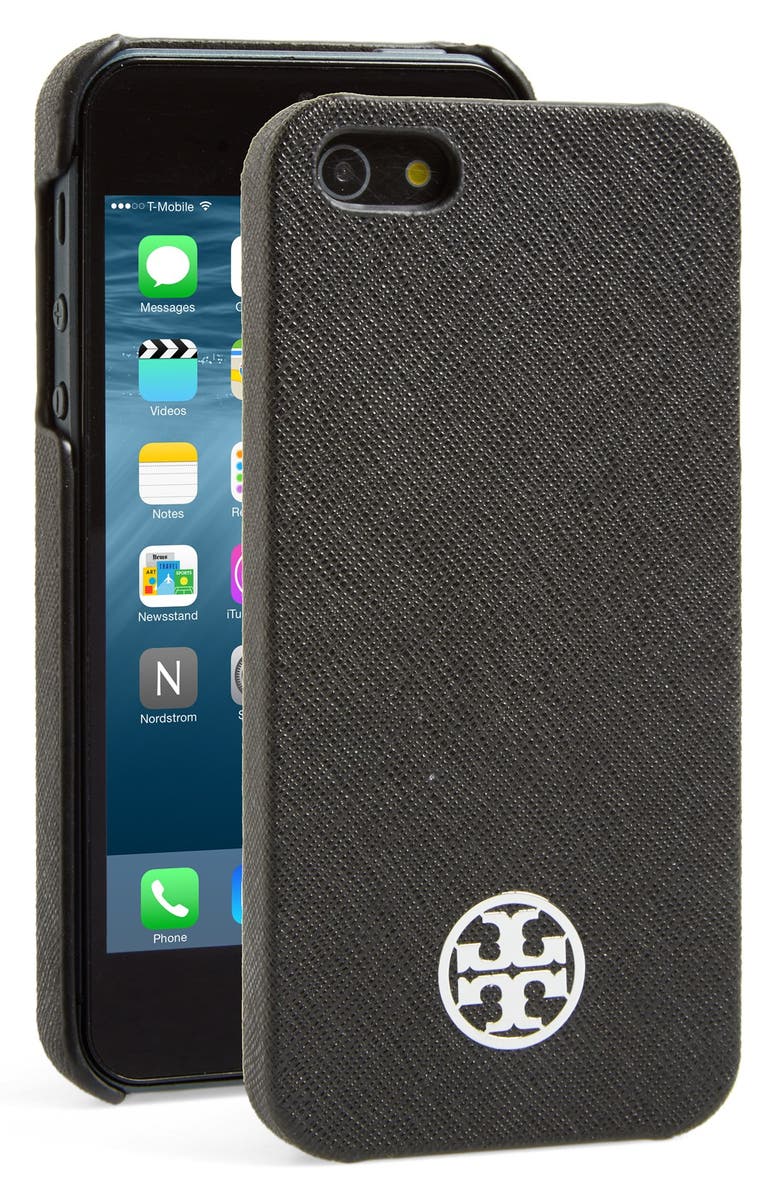 Tory Burch 'Robinson' Saffiano Leather iPhone 5 & 5s Case, Main, color, 