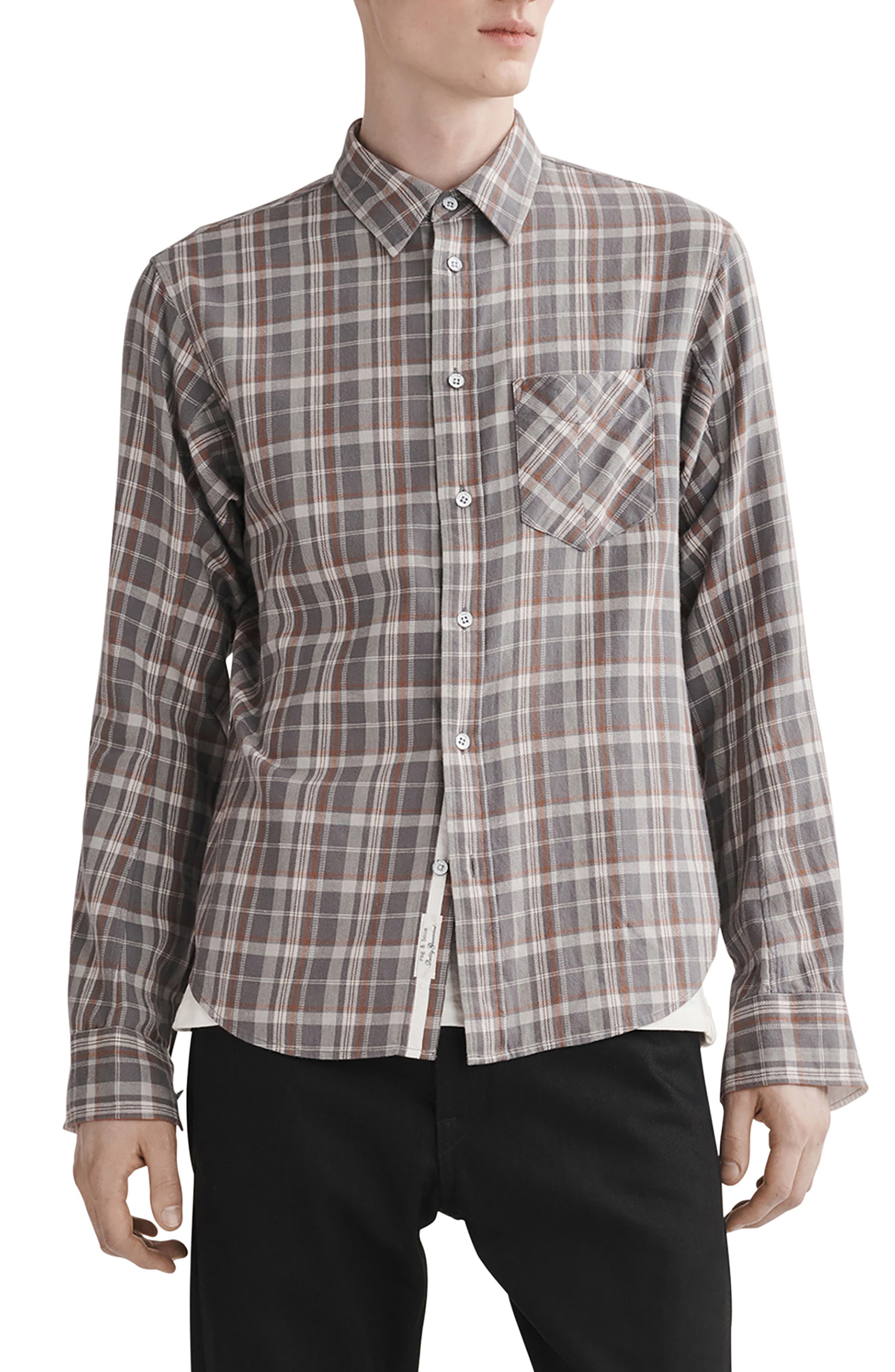 rag & bone Fit 2 Plaid Cotton Button-Up Shirt