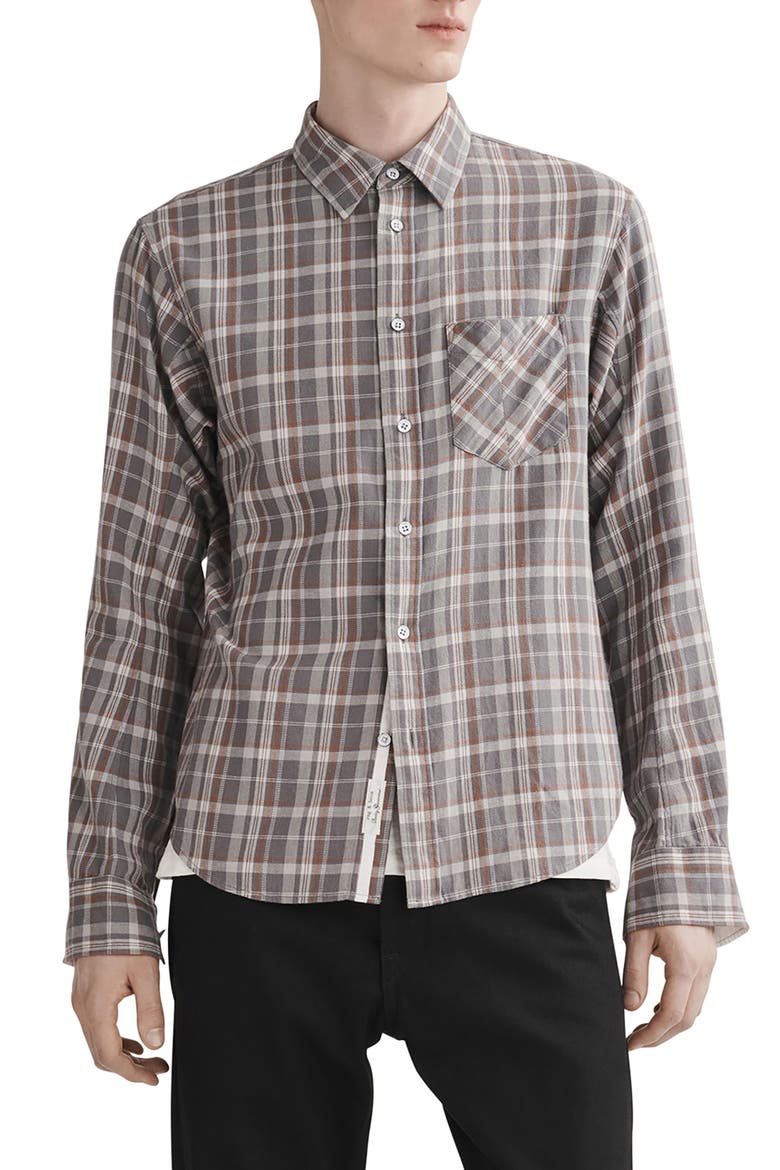 Fit 2 Plaid Cotton Button-Up Shirt, Main, color, STNPLD
