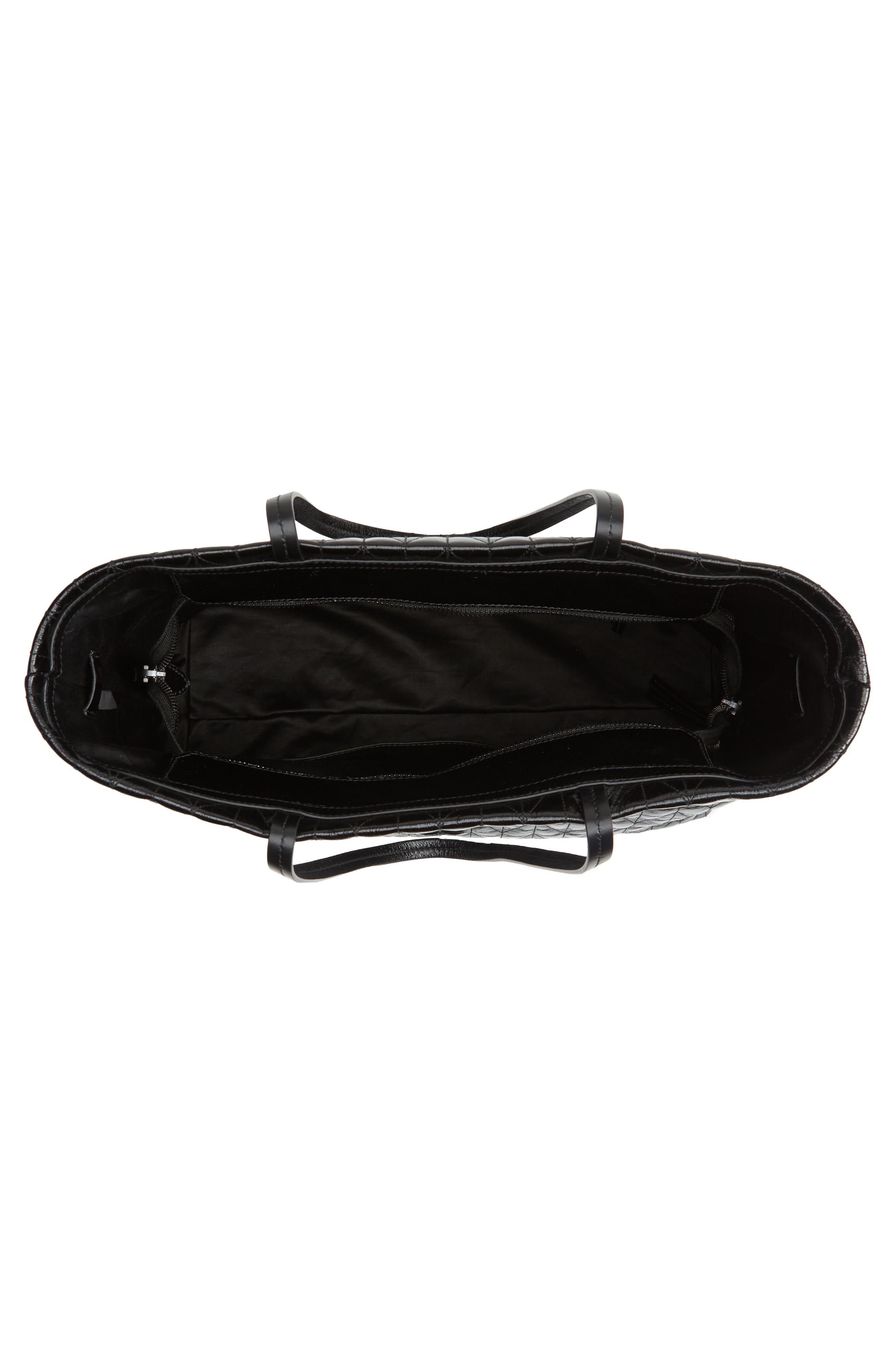 Miu Miu Trapuntato Quilted Calfskin Leather Tote, Alternate, color, 