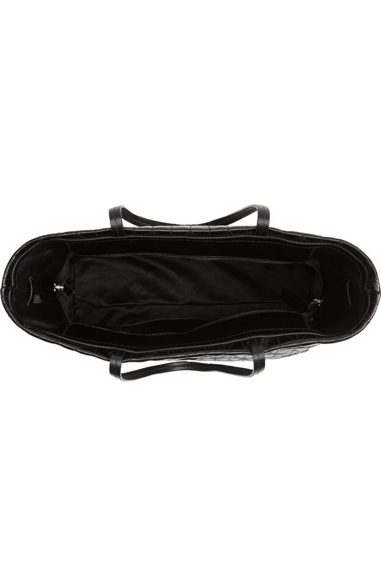 Miu Miu Trapuntato Quilted Calfskin Leather Tote, Alternate, color,