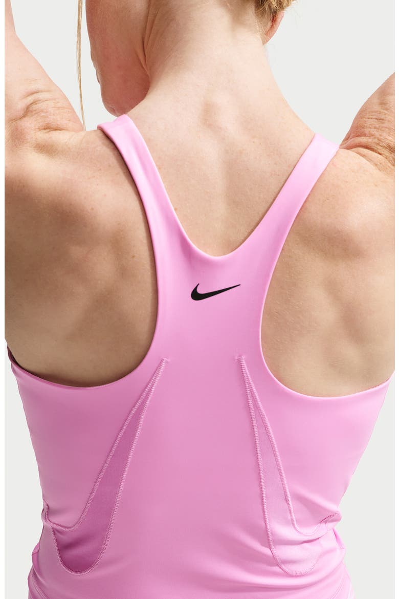 Pro Dri-FIT Racerback Tank, Alternate, color, PINK RISE/ BLACK