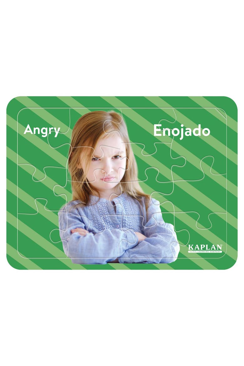 Emotion Puzzles with Real Images - Set of 8, Alternate, color, Green