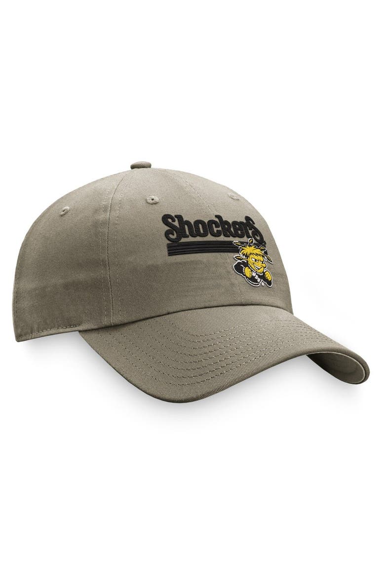 Men's Top of the World Khaki Wichita State Shockers Slice Adjustable Hat, Alternate, color, Khaki