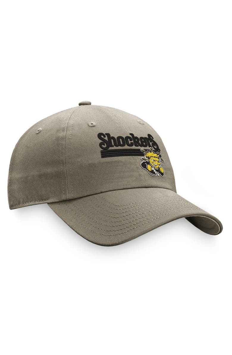 TOP OF THE WORLD Men's Top of the World Khaki Wichita State Shockers Slice Adjustable Hat, Alternate, color, Khaki