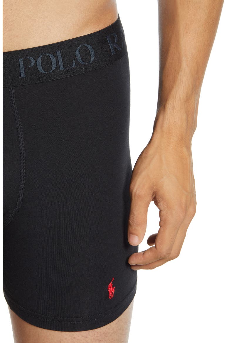 4D 3-Pack Cotton & Modal Boxer Briefs, Alternate, color, BLACK
