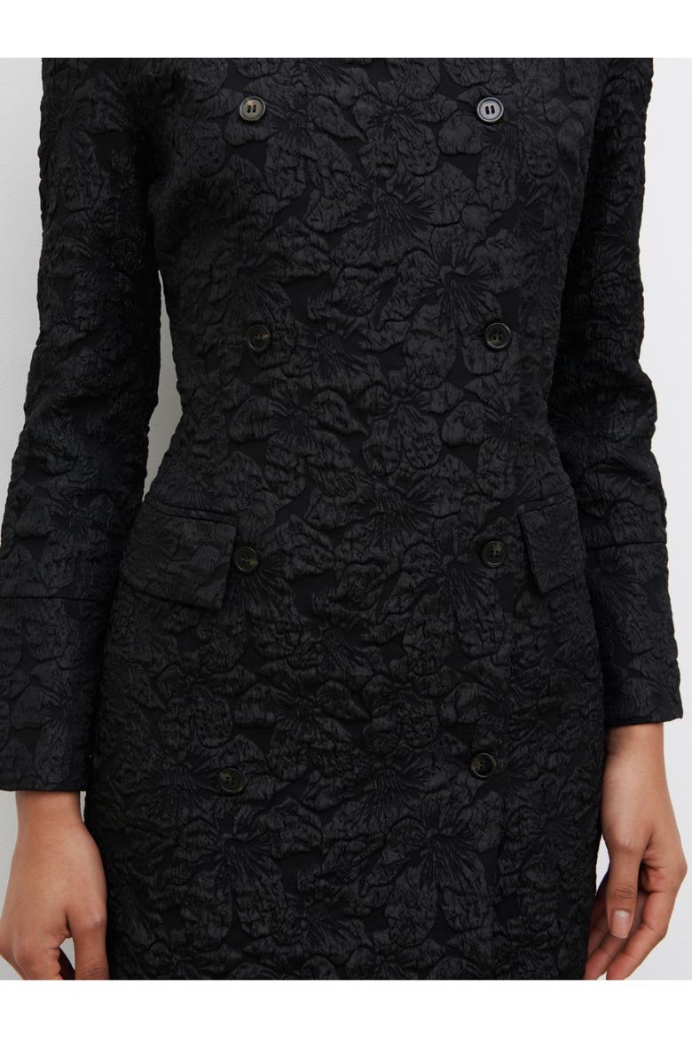 Serel Cinched Blazer Mini Dress, Alternate, color, Black