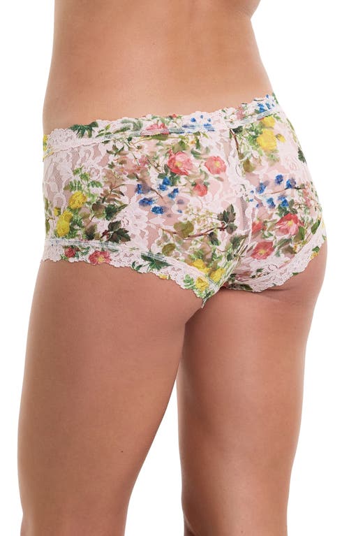 Hanky Panky Printed Signature Lace Boyshort In Overjoyed Pink