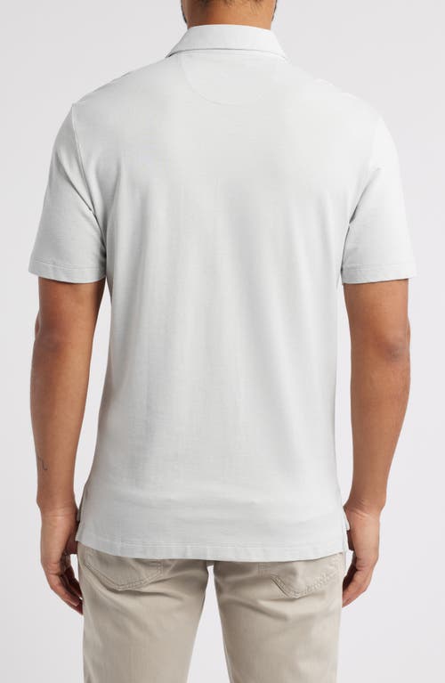 Johnnie-o Idris Top Shelf Heathered Polo In Light Gray