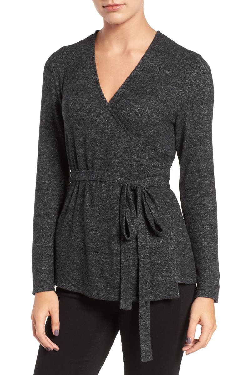 Trouvé Wrap Sweater, Main, color, 