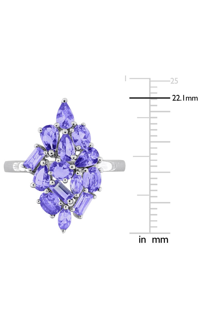 Julianna B. Gemstone Cluster Cocktail Ring Sterling Silver, Alternate, color, Tanzanite