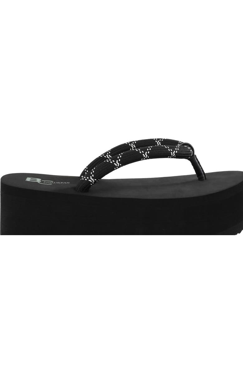 BC Footwear A Pretty Penny Platform Sandal, Alternate, color, Black/ White Rope