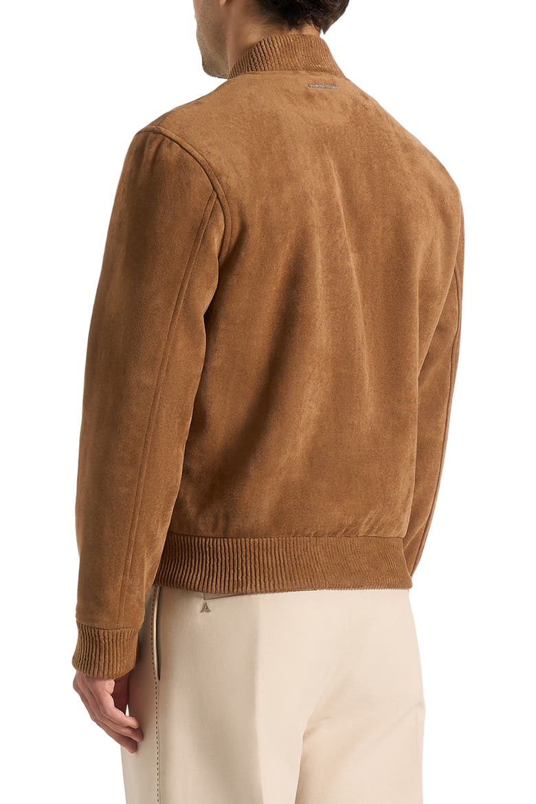 Arsene Suede Bomber Jacket, Alternate, color, Fawn