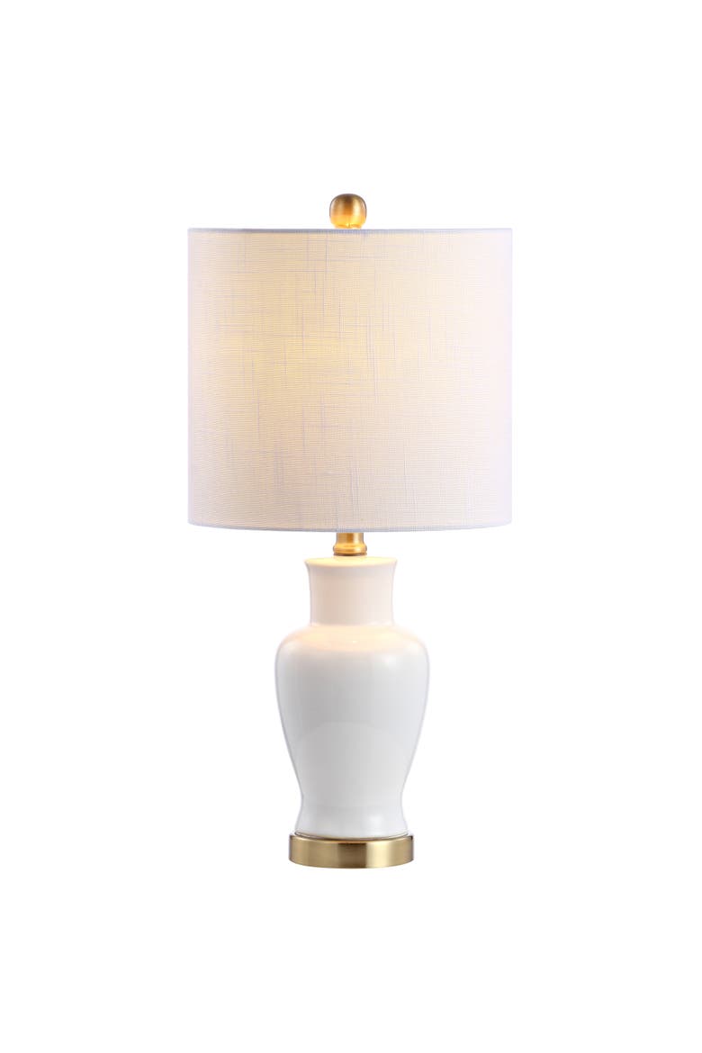 Chi Ceramic/Iron Modern Classic LED Table Lamp, Main, color, White