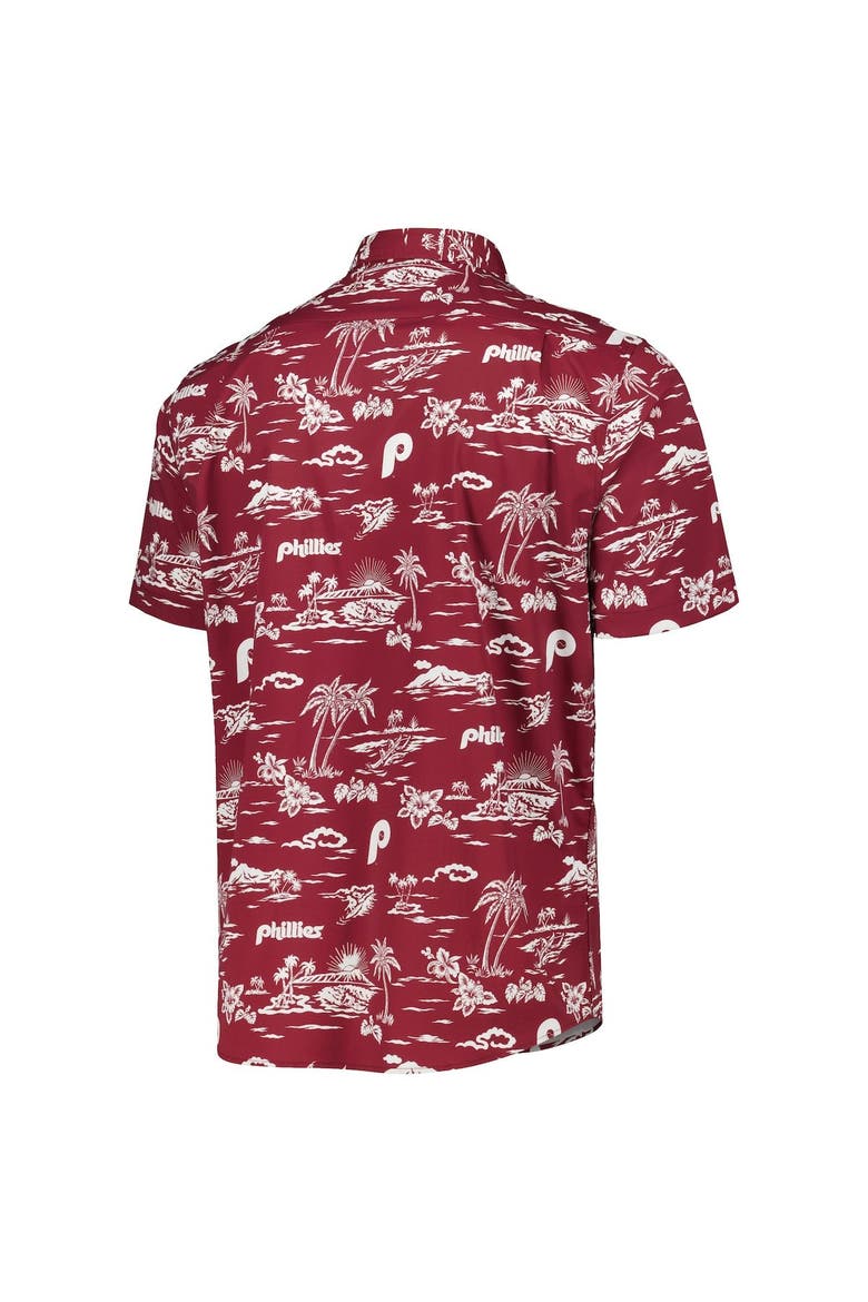 Men's Reyn Spooner Red Philadelphia Phillies Kekai Button-Down Shirt, Alternate, color, Red