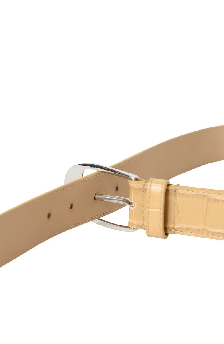B-Low the Belt Joshua Croc Embossed Leather Belt, Alternate, color, Light Camel Silver