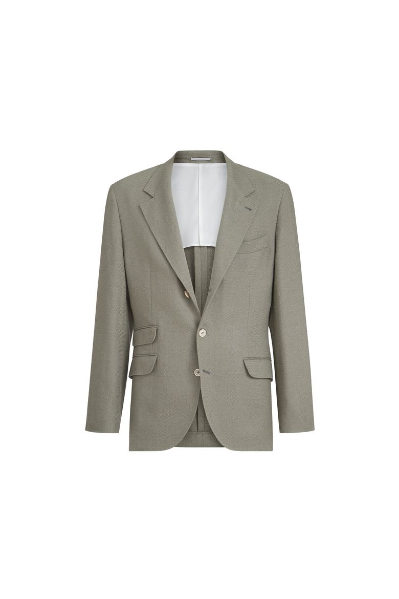 Hopsack deconstructed blazer, Alternate, color, Khaki